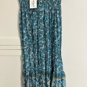 Floral Teal Skirt